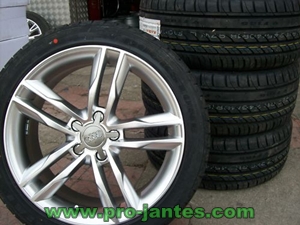 Pack jantes audi S5 amalfi 18''pouces A3 A4 A5 A6 TT s line+pneus 245/40X18 HIFLY HF 805 97 W